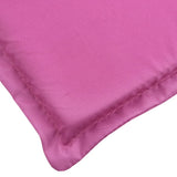 Sun Lounger Cushion Pink Oxford Fabric - Rear View