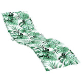 Lounger Cushion Leaf Leaf Pattern 200 x 70 x 3 cm Oxford Fabric - Front View
