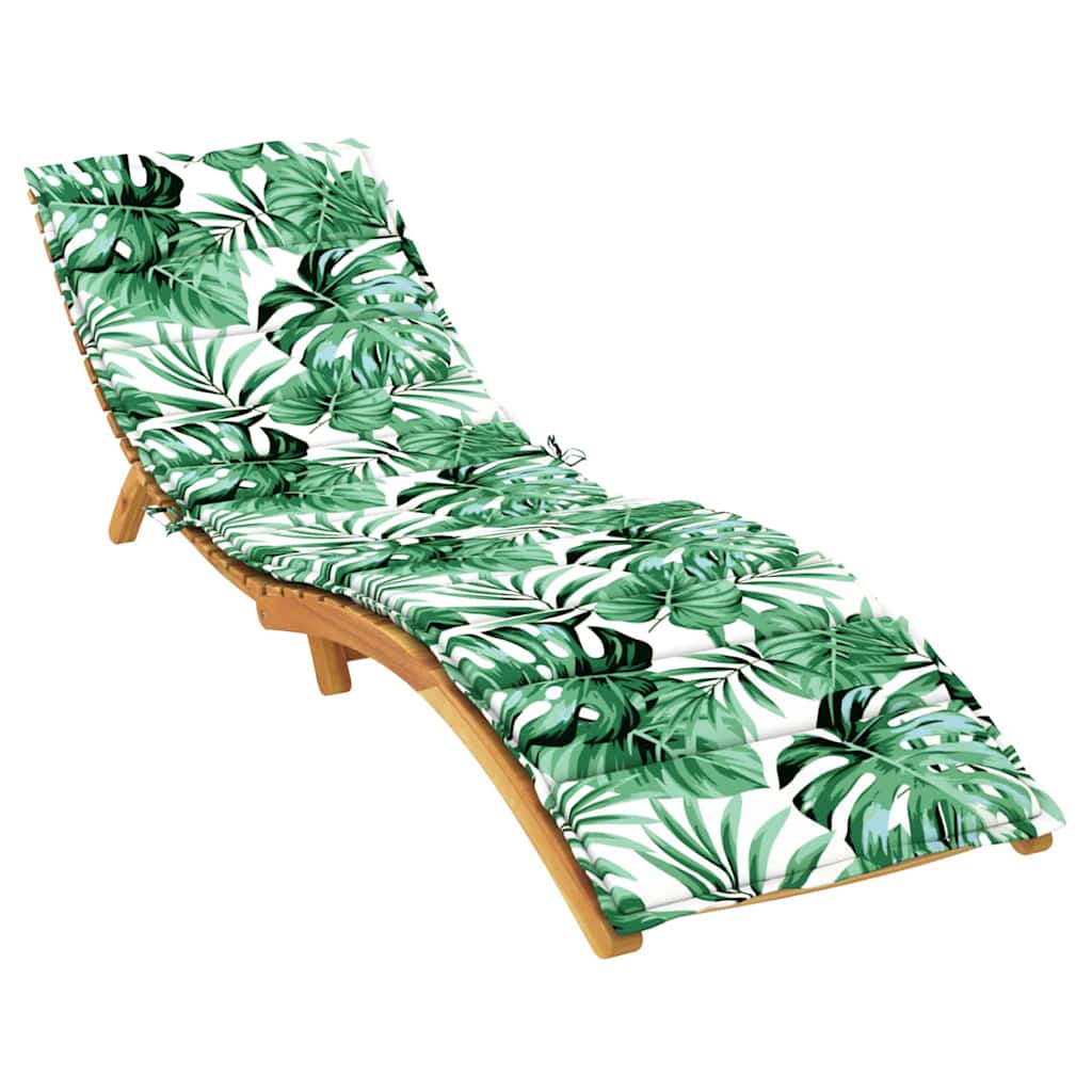 Lounger Cushion Leaf Leaf Pattern 200 x 70 x 3 cm Oxford Fabric