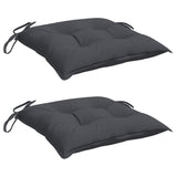 Chair Cushions 2 pcs Anthracite 40x40x7 cm Oxford Fabric - Side View