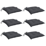 Chair Cushions 6 pcs Anthracite 40x40x7 cm Oxford Fabric - Side View