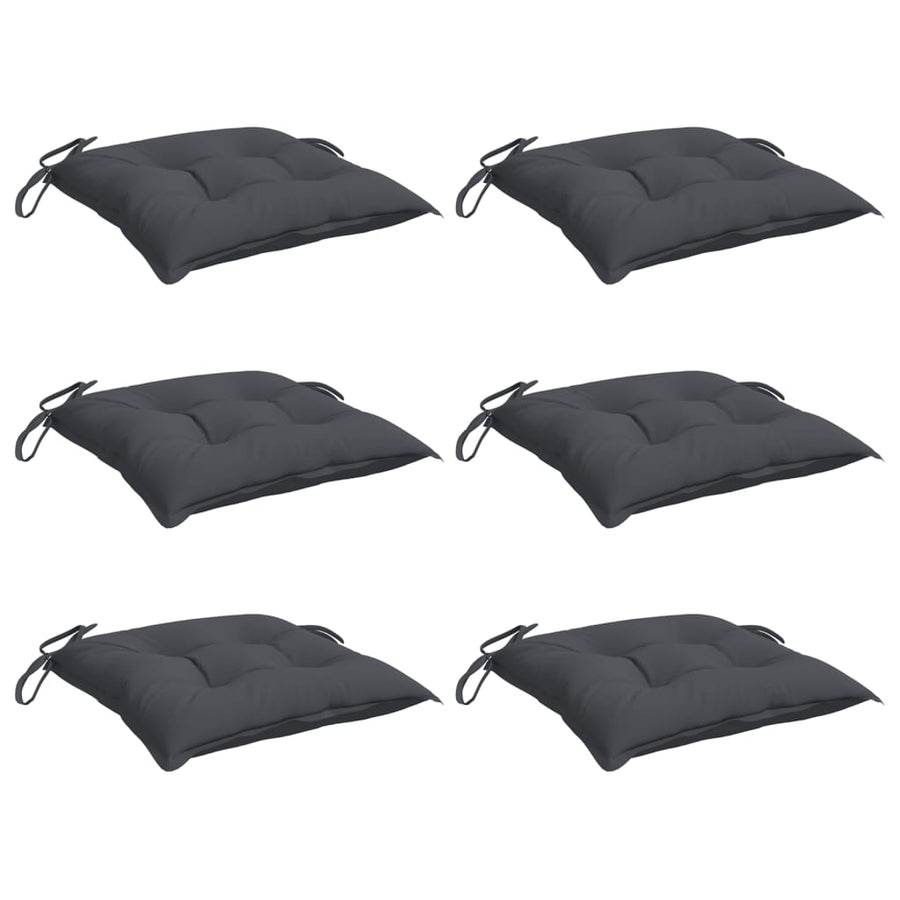 Chair Cushions 6 pcs Anthracite 40x40x7 cm Oxford Fabric
