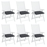 Chair Cushions 6 pcs Anthracite 40x40x7 cm Oxford Fabric - Top-Down View