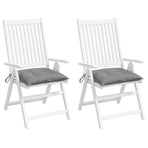 Chair Cushions 2 pcs Grey 40x40x7 cm Oxford Fabric