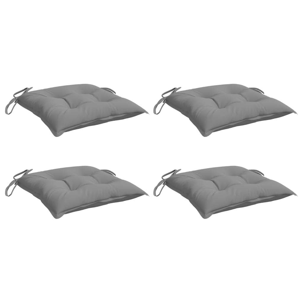 Chair Cushions 4 pcs Grey 40x40x7 cm Oxford Fabric