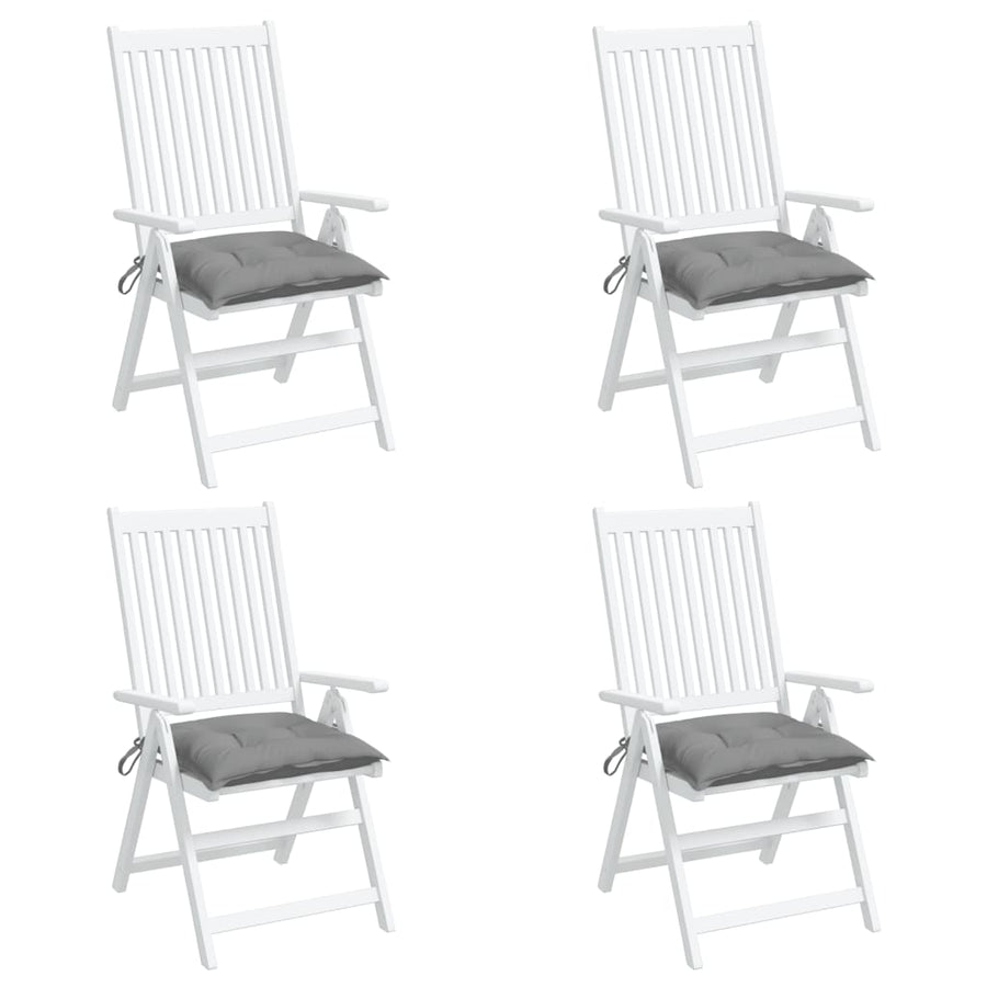 Chair Cushions 4 pcs Grey 40x40x7 cm Oxford Fabric