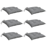 Chair Cushions 6 pcs Grey 40x40x7 cm Oxford Fabric - Side View