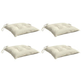 Chair Cushions 4 pcs Cream White 40x40x7 cm Oxford Fabric - Side View