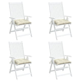 Chair Cushions 4 pcs Cream White 40x40x7 cm Oxford Fabric - Top-Down View