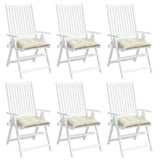 Chair Cushions 6 pcs Cream White 40x40x7 cm Oxford Fabric - Top-Down View