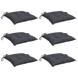Chair Cushions 6 pcs Anthracite 50x50x7 cm Oxford Fabric - Side View