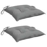 Chair Cushions 2 pcs Grey 50x50x7 cm Oxford Fabric - Side View