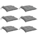 Chair Cushions 6 pcs Grey 50x50x7 cm Oxford Fabric - Side View
