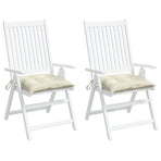 Chair Cushions 2 pcs Cream White 50x50x7 cm Oxford Fabric