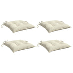 Chair Cushions 4 pcs Cream White 50x50x7 cm Oxford Fabric