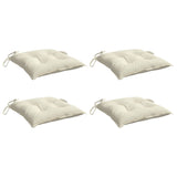 Chair Cushions 4 pcs Cream White 50x50x7 cm Oxford Fabric - Side View