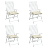 Chair Cushions 4 pcs Cream White 50x50x7 cm Oxford Fabric - Top-Down View