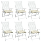 Chair Cushions 6 pcs Cream White 50x50x7 cm Oxford Fabric