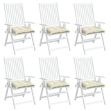 Chair Cushions 6 pcs Cream White 50x50x7 cm Oxford Fabric - Top-Down View