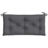 Garden Bench Cushion Anthracite 100x50x7 cm Oxford Fabric - Top-Down View