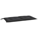 Garden Bench Cushion Black 100x50x7 cm Oxford Fabric - Front View