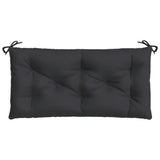 Garden Bench Cushion Black 100x50x7 cm Oxford Fabric - Top-Down View
