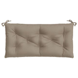 Garden Bench Cushion Taupe 100x50x7 cm Oxford Fabric - Top-Down View