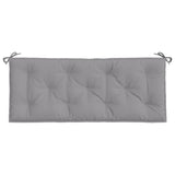 Garden Bench Cushion Grey 120x50x7 cm Oxford Fabric - Top-Down View