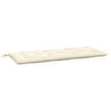 Garden Bench Cushion Cream 120x50x7 cm Oxford Fabric - Front View