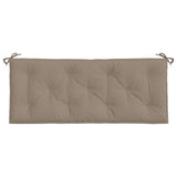 Garden Bench Cushion Taupe 120x50x7 cm Oxford Fabric - Top-Down View