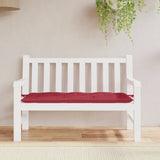 Garden Bench Cushion Wine Red 120x50x7cm Oxford Fabric - Side View