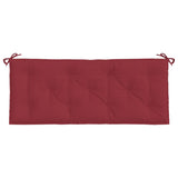 Garden Bench Cushion Wine Red 120x50x7cm Oxford Fabric - Top-Down View
