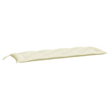 Garden Bench Cushion Cream 150x50x7 cm Oxford Fabric - Front View
