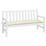 Garden Bench Cushion Cream 150x50x7 cm Oxford Fabric - Side View