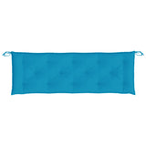 Garden Bench Cushion Light Blue 150x50x7 cm Oxford Fabric - Top-Down View