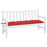 Garden Bench Cushion Red 150x50x7 cm Oxford Fabric - Side View