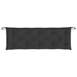 Garden Bench Cushion Black 150x50x7 cm Oxford Fabric - Top-Down View