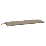 Garden Bench Cushion Taupe 150x50x7 cm Oxford Fabric - Front View