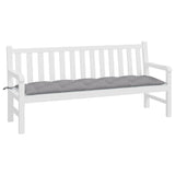 Garden Bench Cushion Grey 180x50x7 cm Oxford Fabric - Side View