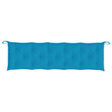 Garden Bench Cushion Light Blue 180x50x7 cm Oxford Fabric - Top-Down View