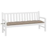 Garden Bench Cushion Taupe 180x50x7 cm Oxford Fabric - Side View