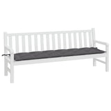 Garden Bench Cushion Anthracite 200x50x7 cm Oxford Fabric - Side View
