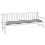 Garden Bench Cushion Grey 200x50x7 cm Oxford Fabric - Side View