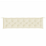 Garden Bench Cushion Cream 200x50x7 cm Oxford Fabric - Top-Down View