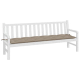 Garden Bench Cushion Taupe 200x50x7 cm Oxford Fabric - Side View