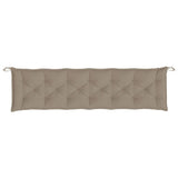 Garden Bench Cushion Taupe 200x50x7 cm Oxford Fabric - Top-Down View