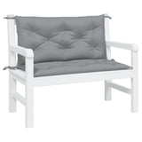 Garden Bench Cushions 2pcs Grey 100x50x7 cm Oxford Fabric - Side View
