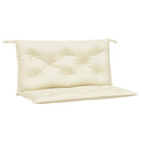 Garden Bench Cushions 2 pcs Cream 100x50x7 cm Oxford Fabric - Front View