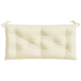 Garden Bench Cushions 2 pcs Cream 100x50x7 cm Oxford Fabric - 45-Degree Angle