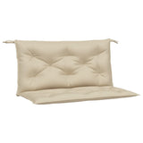 Garden Bench Cushions 2 pcs Beige 100x50x7 cm Oxford Fabric - Front View